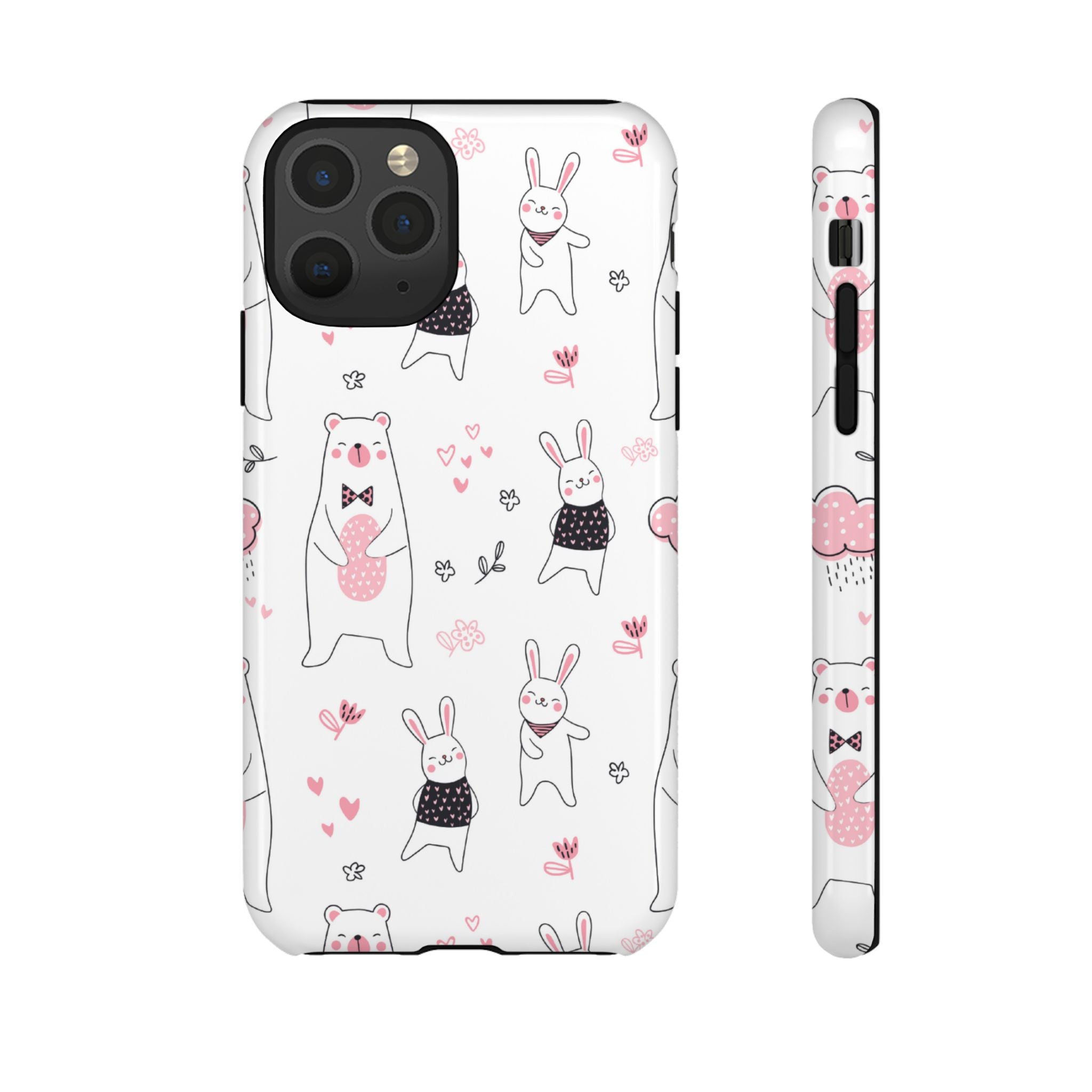 Bears Dance Playfully - iPhone Case