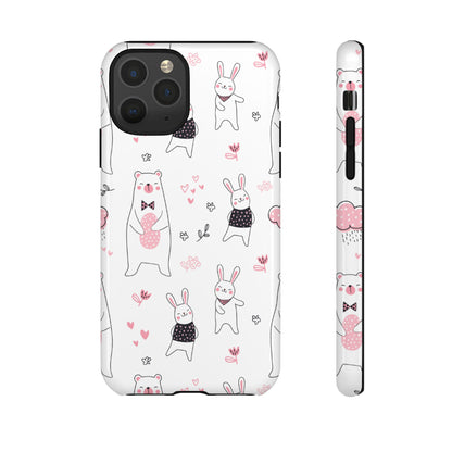 Bears Dance Playfully - iPhone Case