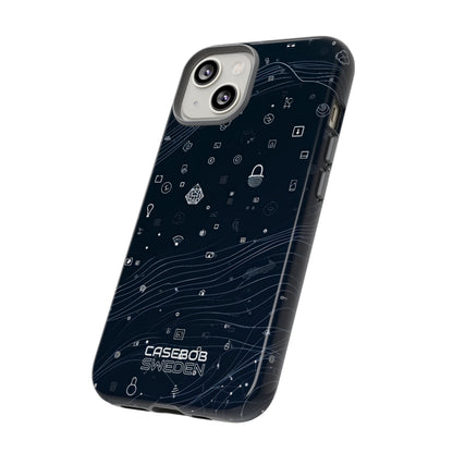 Digitale golfvormen verbinding iPhone 14 - Tough