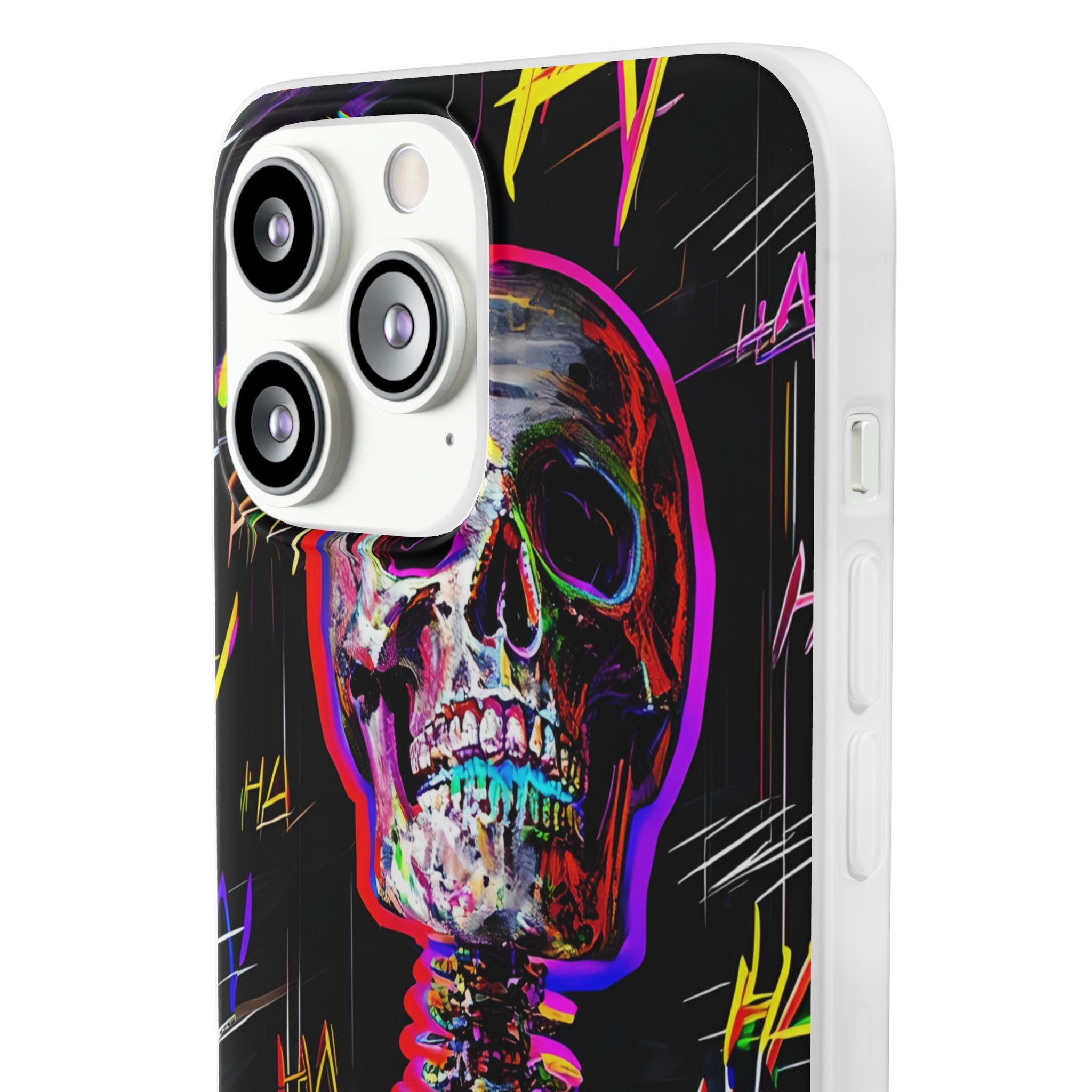 Neon Skeleton Laugh iPhone 13 Pro Max - Soft