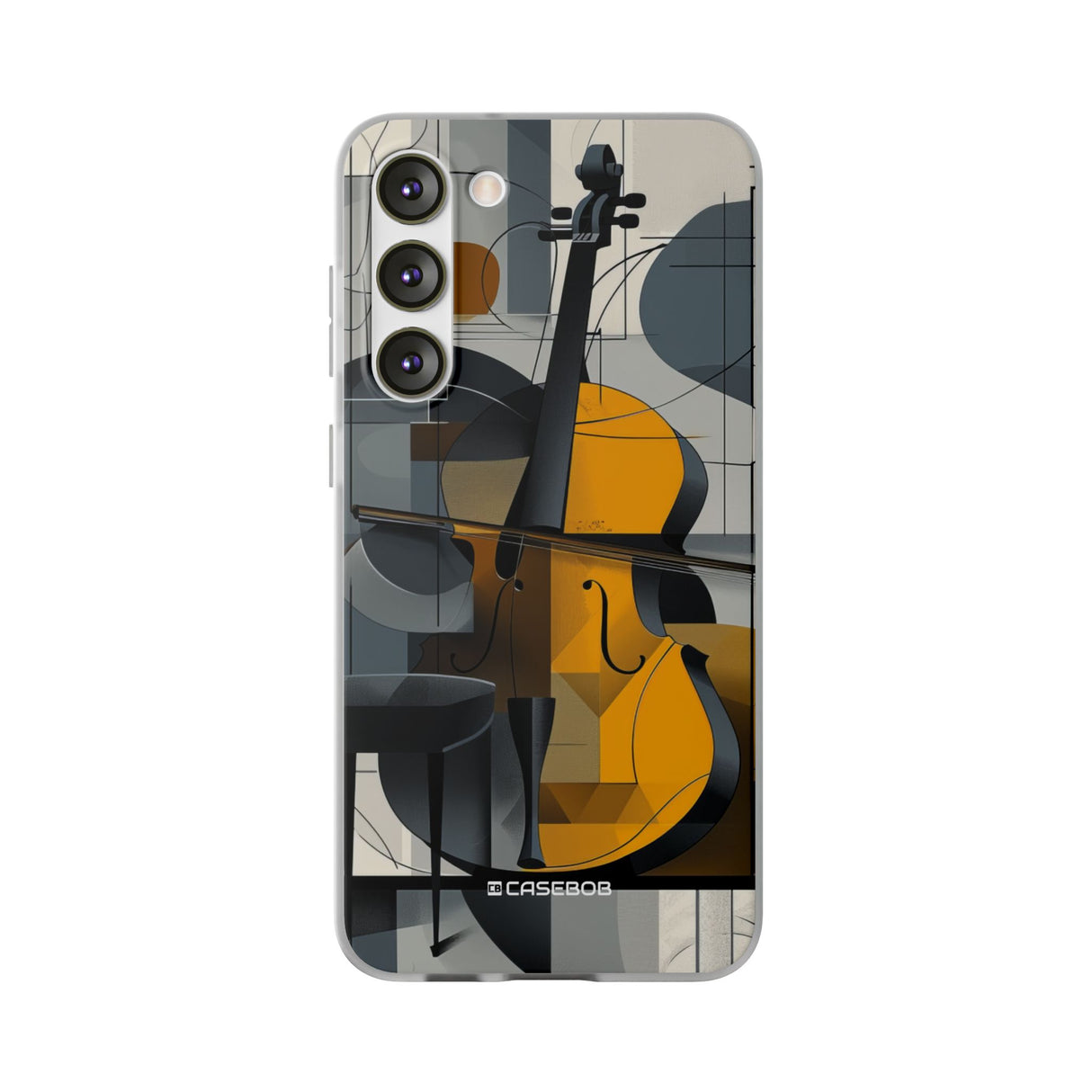 Cello-Abstraktion | Flexible Handyhülle für Samsung Galaxy