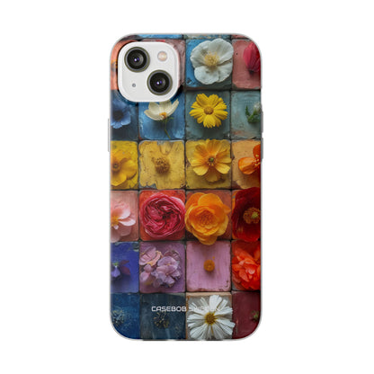 Vibrant Floral Tiles - Flexi iPhone 14 Phone Case