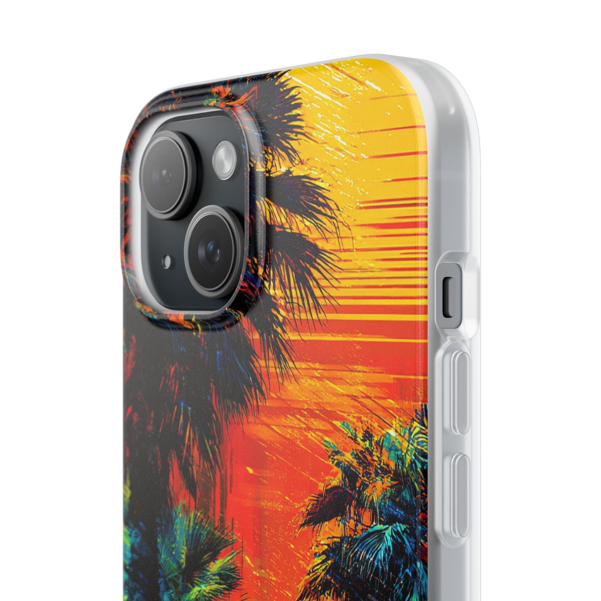 Tropical Sunburst iPhone 15 Case - Soft