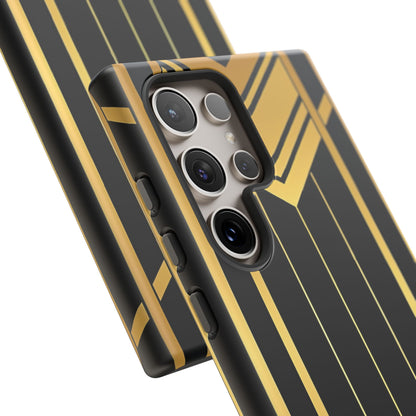 "Golden Art Deco Symmetry in Geometric Elegance" Samsung S24 - Tough Phone Case