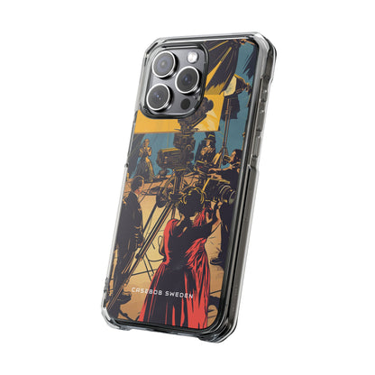 Golden Era Cinematic Spotlight iPhone 15 - Clear Impact Phone Case