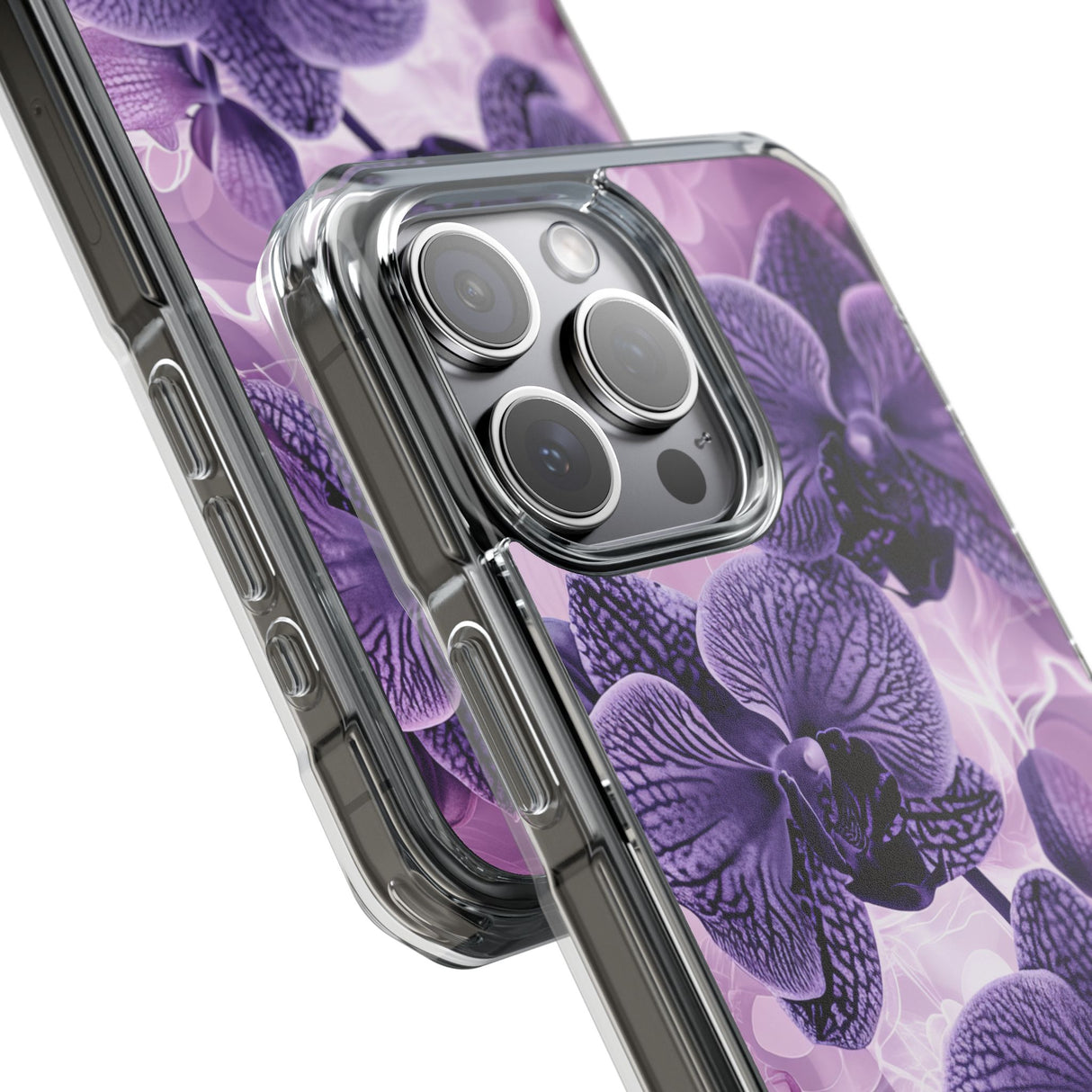 Radiant Orchid Design | Handyhülle für iPhone (Clear Impact Case – magnetisch) 