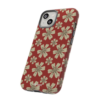 Retro Red Florals - iPhone Case