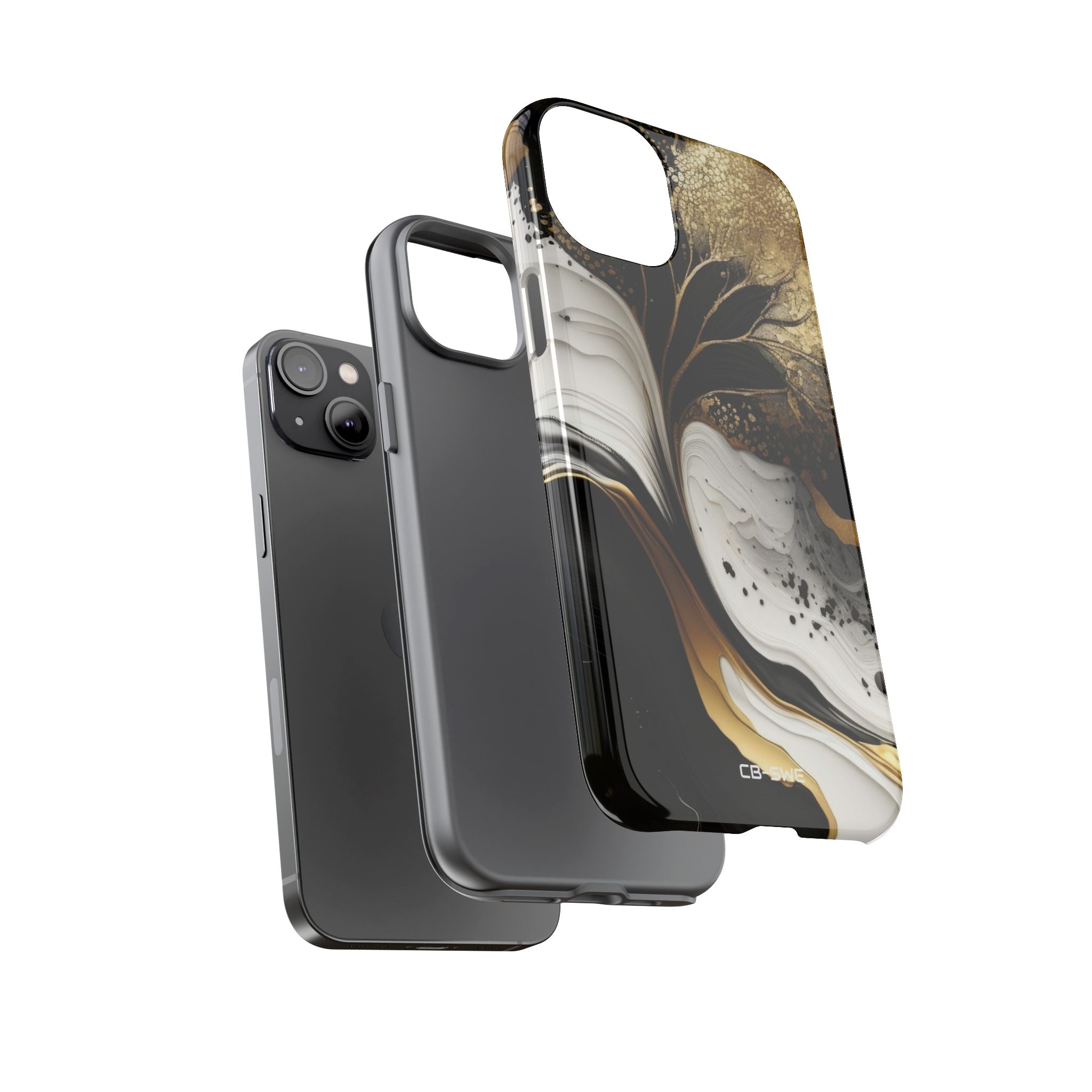 Gold Swirl Elegance - iPhone Case