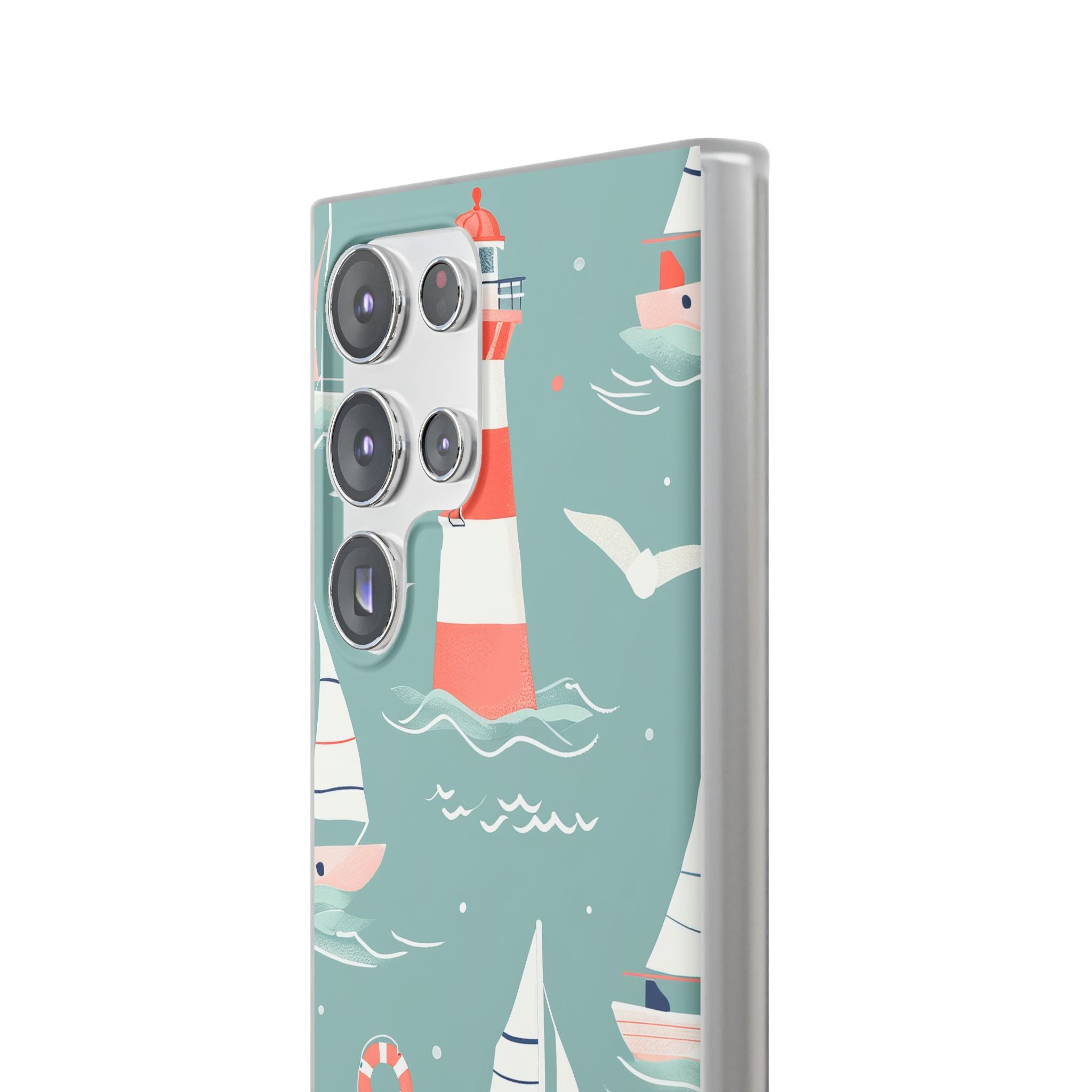 Lighthouse Nautical Charm - Flexi Samsung S23 Phone Case