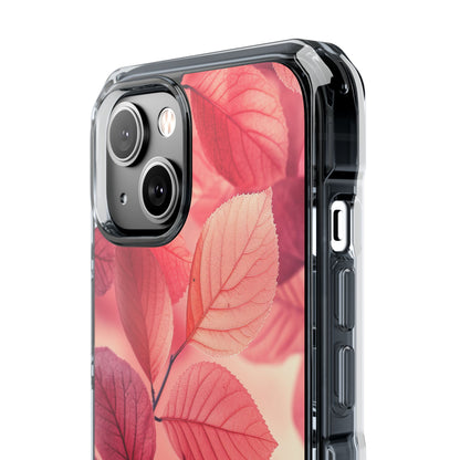 Pink Purple Nature Pattern - Clear Impact iPhone 14 Phone Case