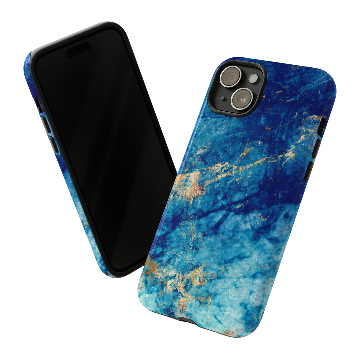 Blue Marble Background - Protective Phone Case