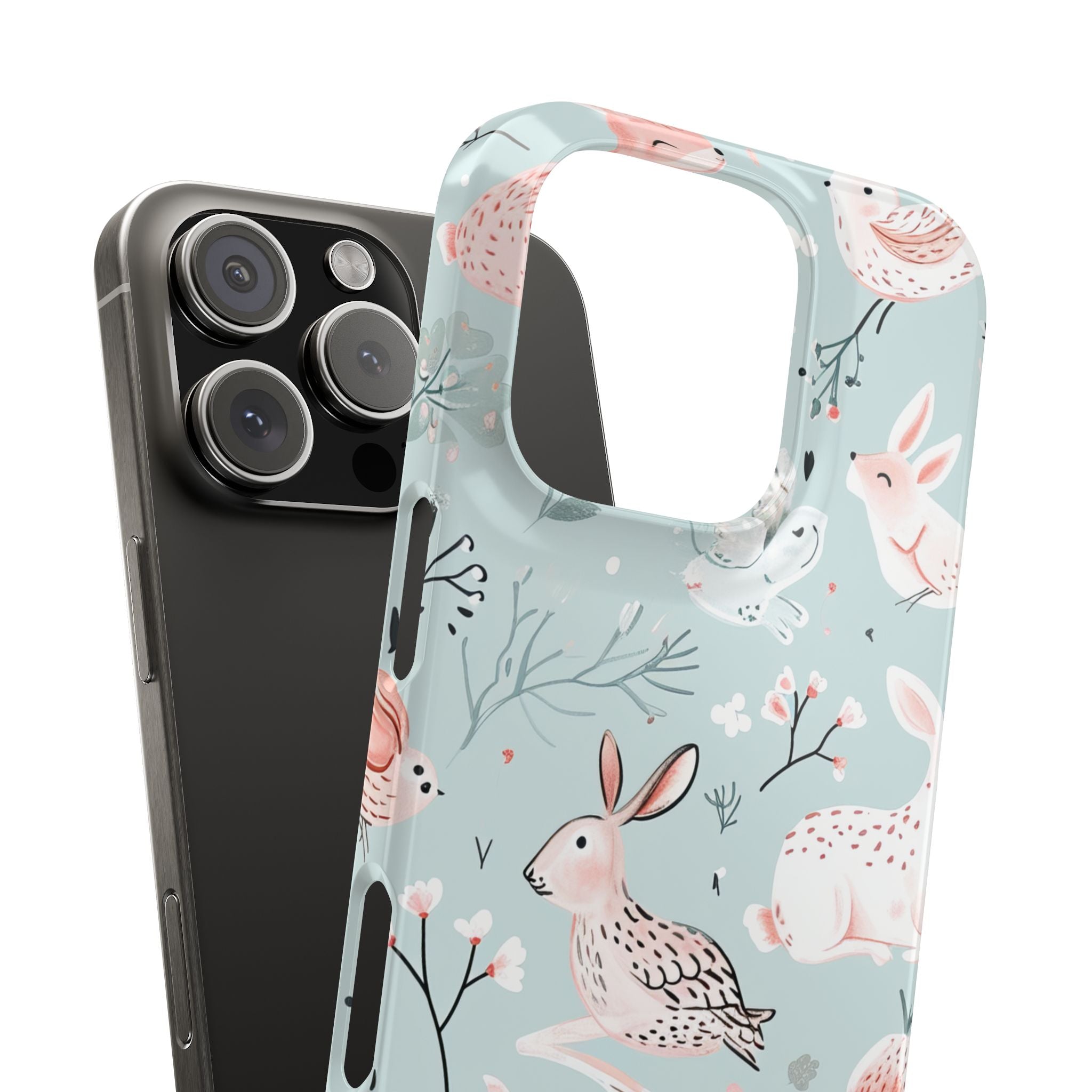 Whimsical Bunny Blossom - Slim iPhone 16 Phone Case