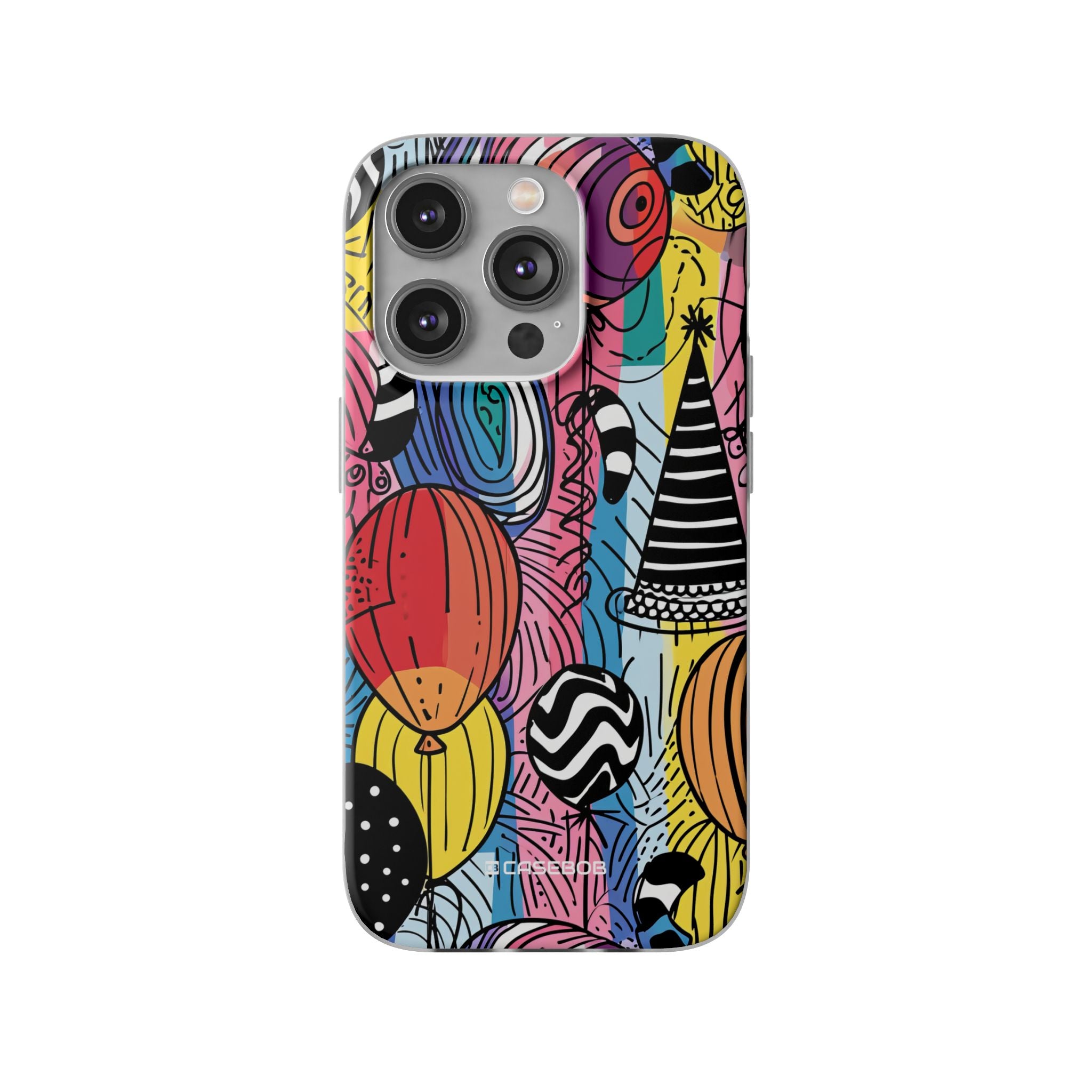 Vibrant Party Whimsy | Flexible Phone Case for iPhone