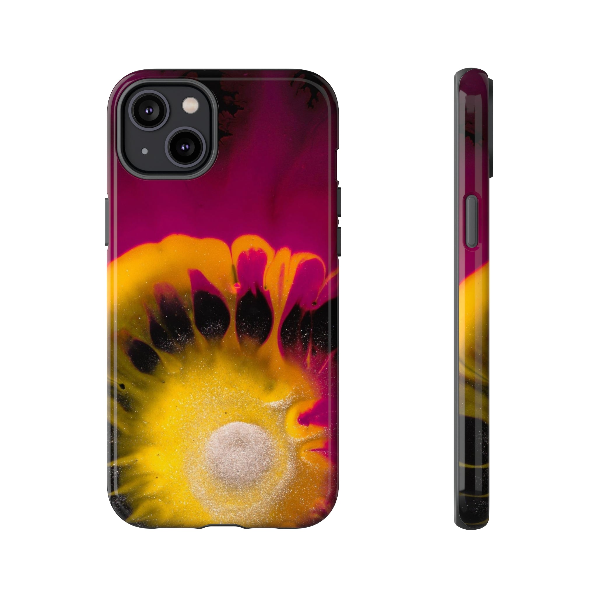 Deep Purple Ink Art iPhone Case (Protective) iPhone 14 Plus Glossy Phone Case