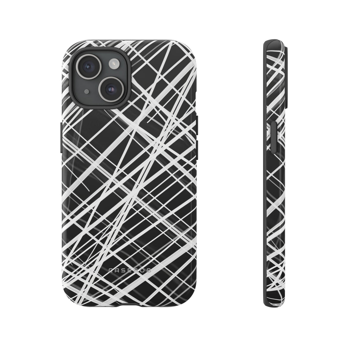 White Line Elegance - Protective Phone Case