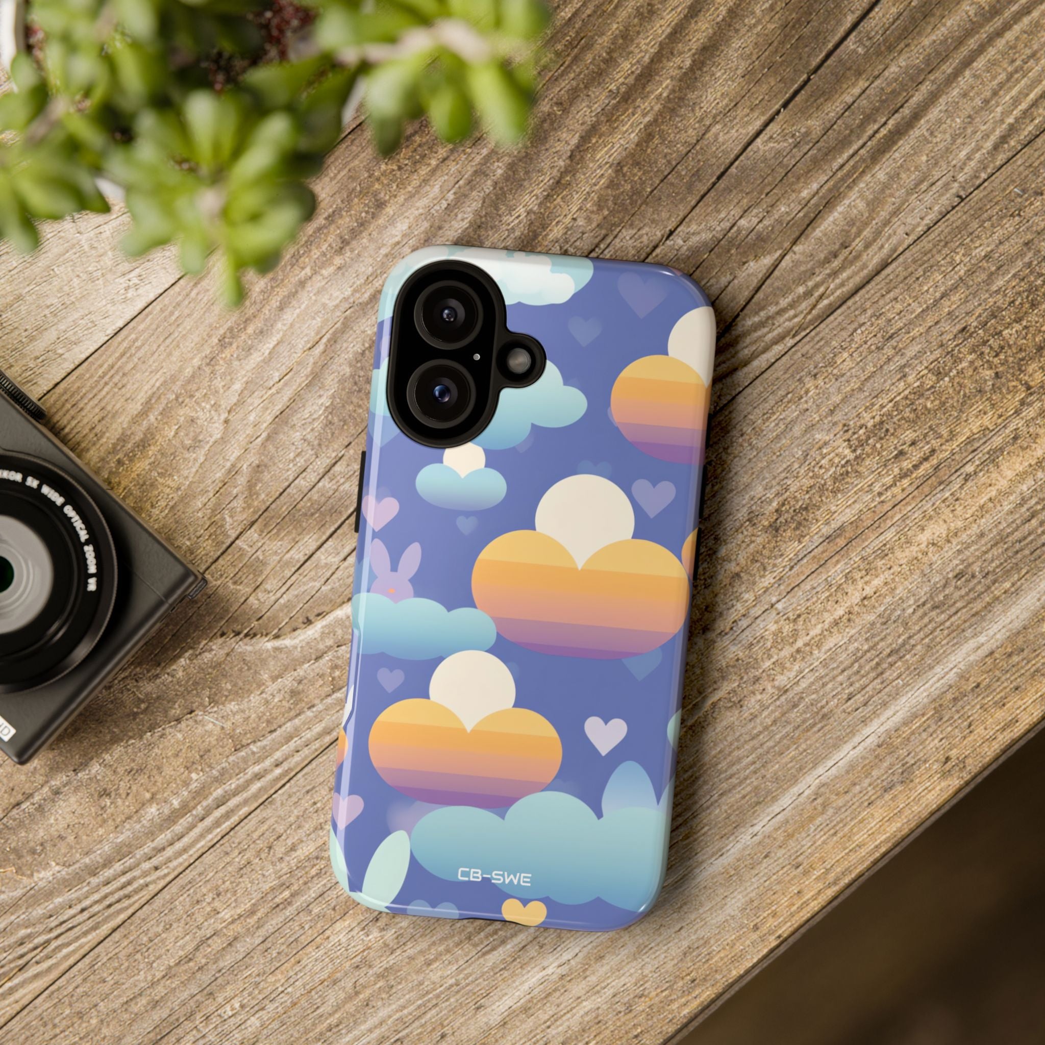 Bunnies Dance Among Clouds - iPhone Case