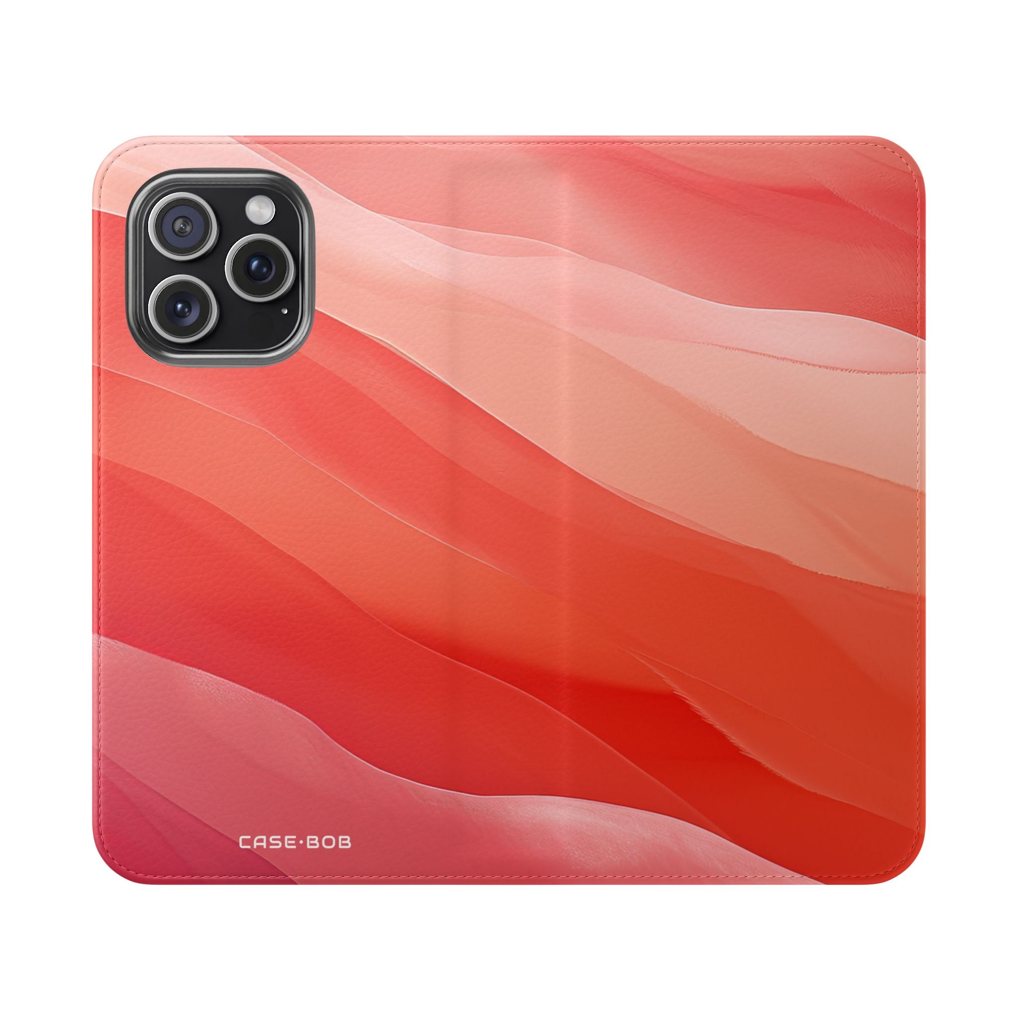 Wavy Coral Bands - iPhone 15 Pro Max Case - Wallet