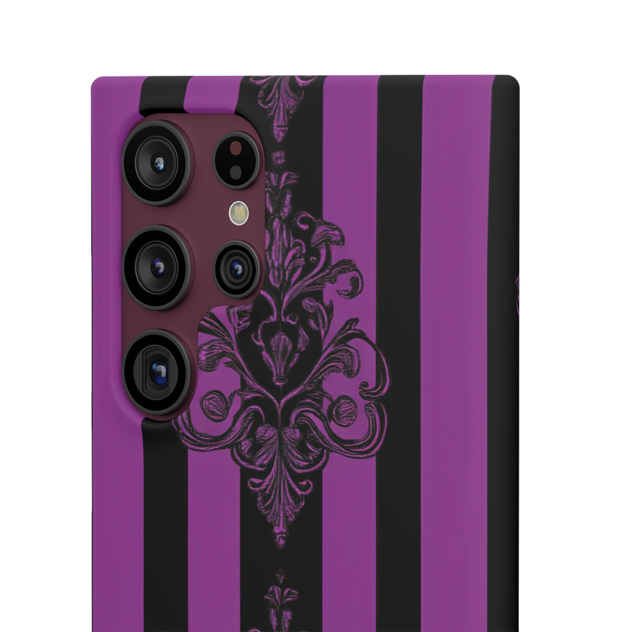 Gothic Elegance with Vertical Stripes and Ornamental Motifs Samsung S22 - Slim Phone Case