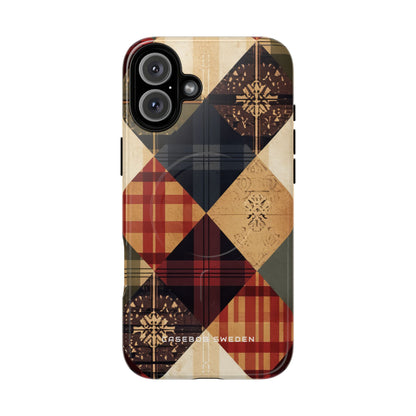 Rustic Geometric Patchwork Harmony iPhone 16 | Tough+ Phone Case