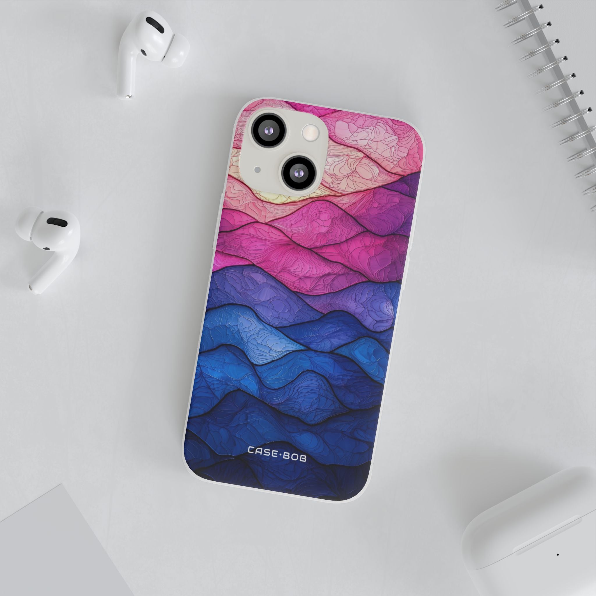 Wavy Vein Gradient iPhone 13 mini Case - Soft