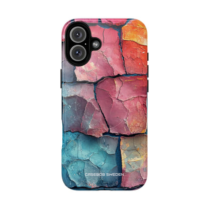 Cracked Earth Mosaic - Tough + MagSafe® iPhone 16 Phone Case