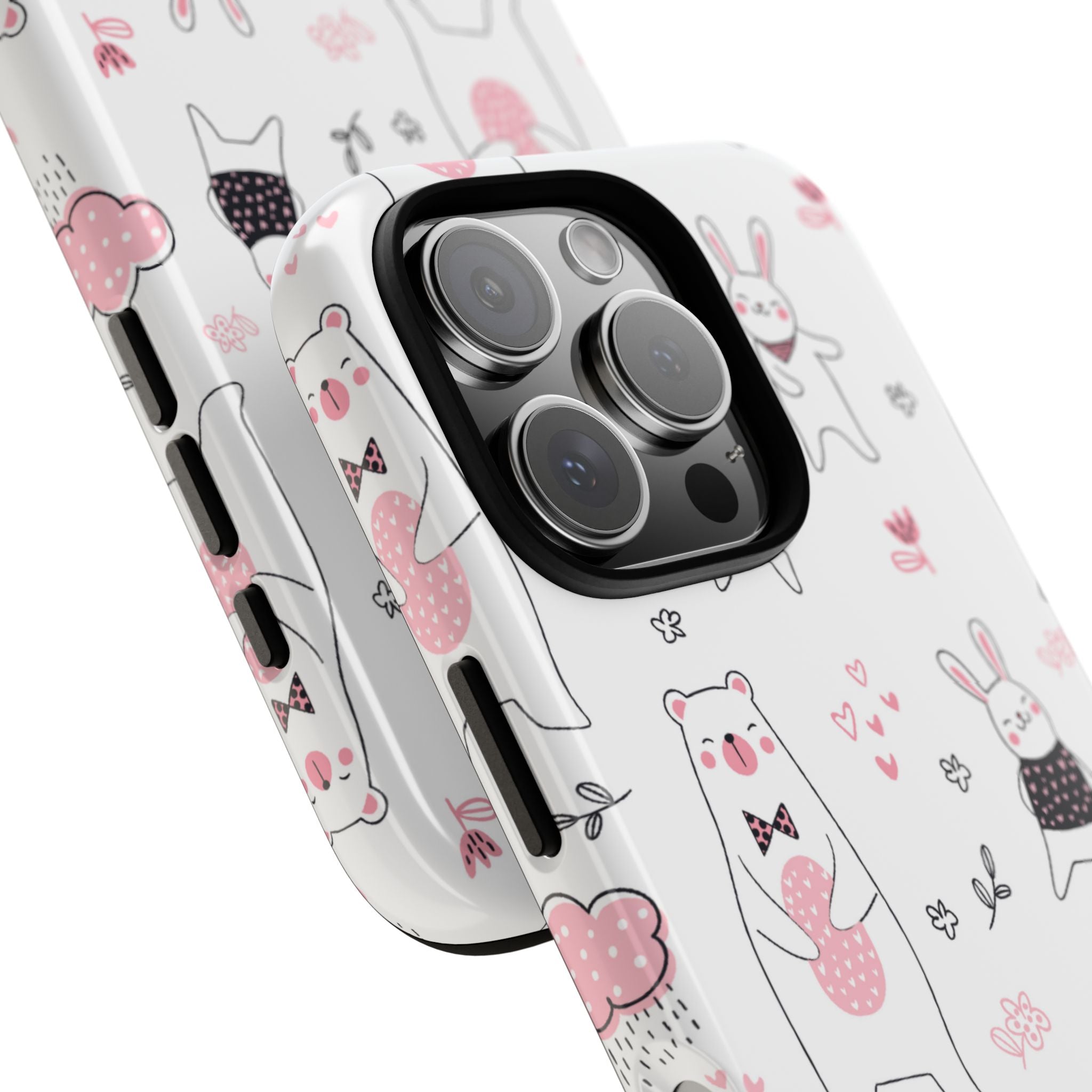 Bears Dance Playfully - iPhone Case