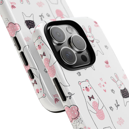 Bears Dance Playfully - iPhone Case