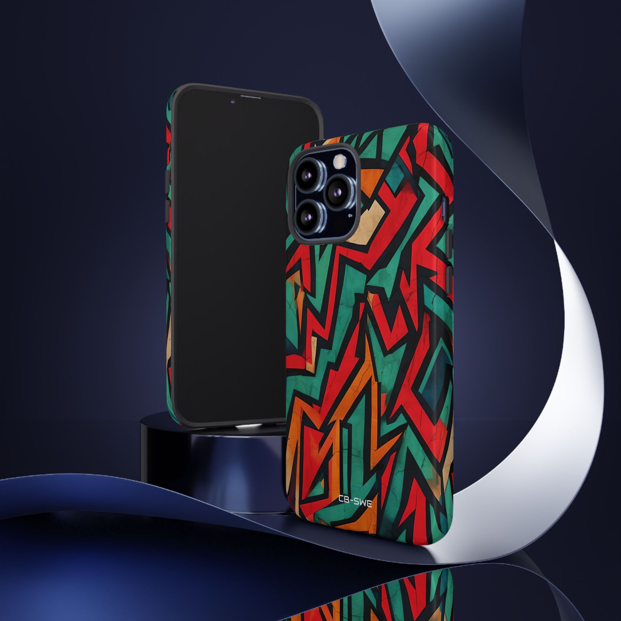 Vivid Geometry Dance - iPhone Case