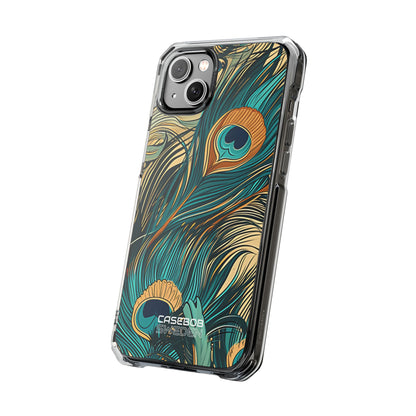 Peacock Feather Whirl iPhone 14 - Impact Clear+