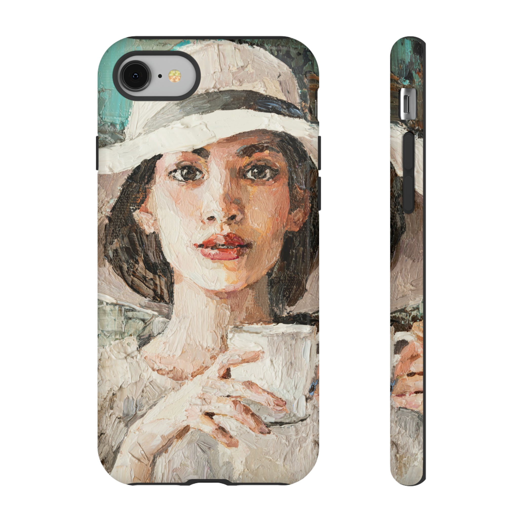 Oil Painting - Lady in a White Hat - Protective Phone Case