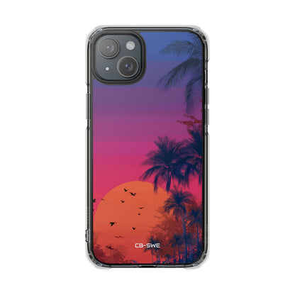 Tropical Sunset Silhouettes iPhone Case - Impact