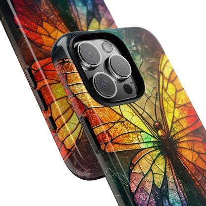 Stained Glass Butterfly iPhone 16 Pro Max Case - Tough