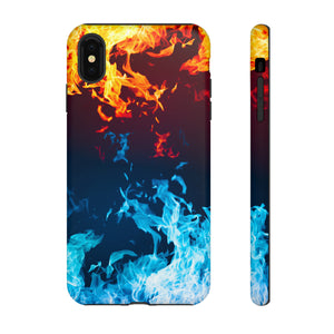 Red & Blue Flames - Protective Phone Case