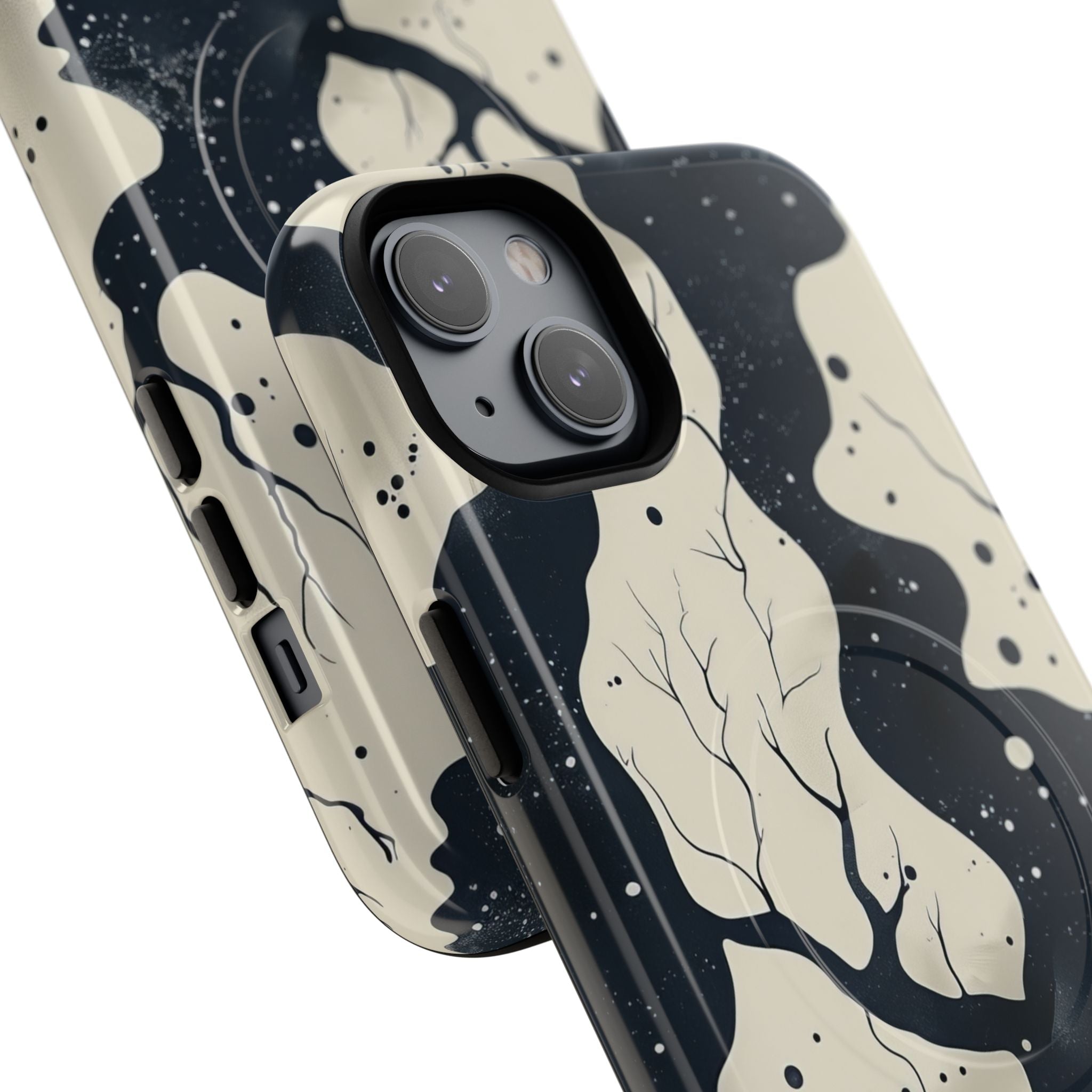 Organic Fluid Silhouettes with Cosmic Depth iPhone 14 | Tough+ Phone Case