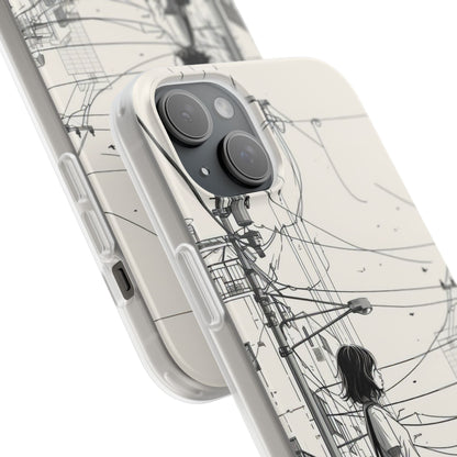 Urban Solitude Sketch | Flexible Phone Case for iPhone