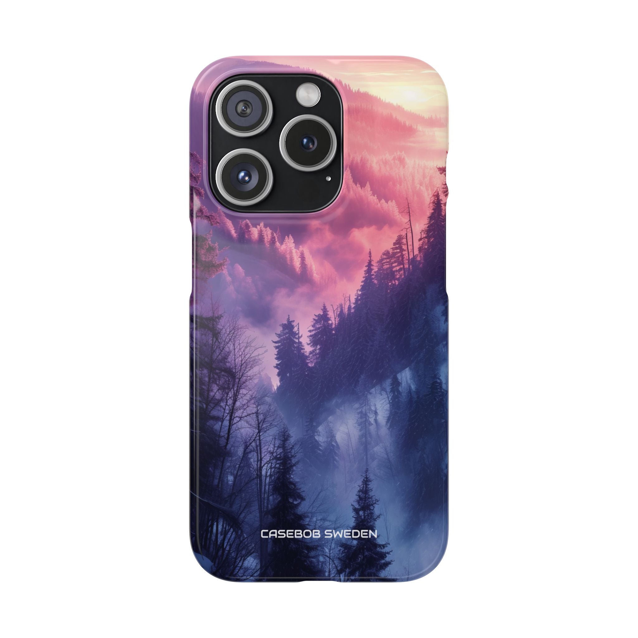 Misty Forest Serenity - Slim iPhone 15 Phone Case