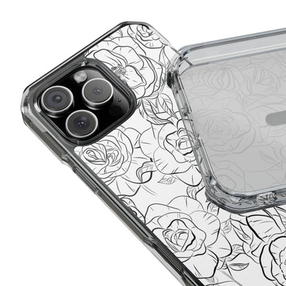 Intricate Rose Sketches iPhone Case - Impact