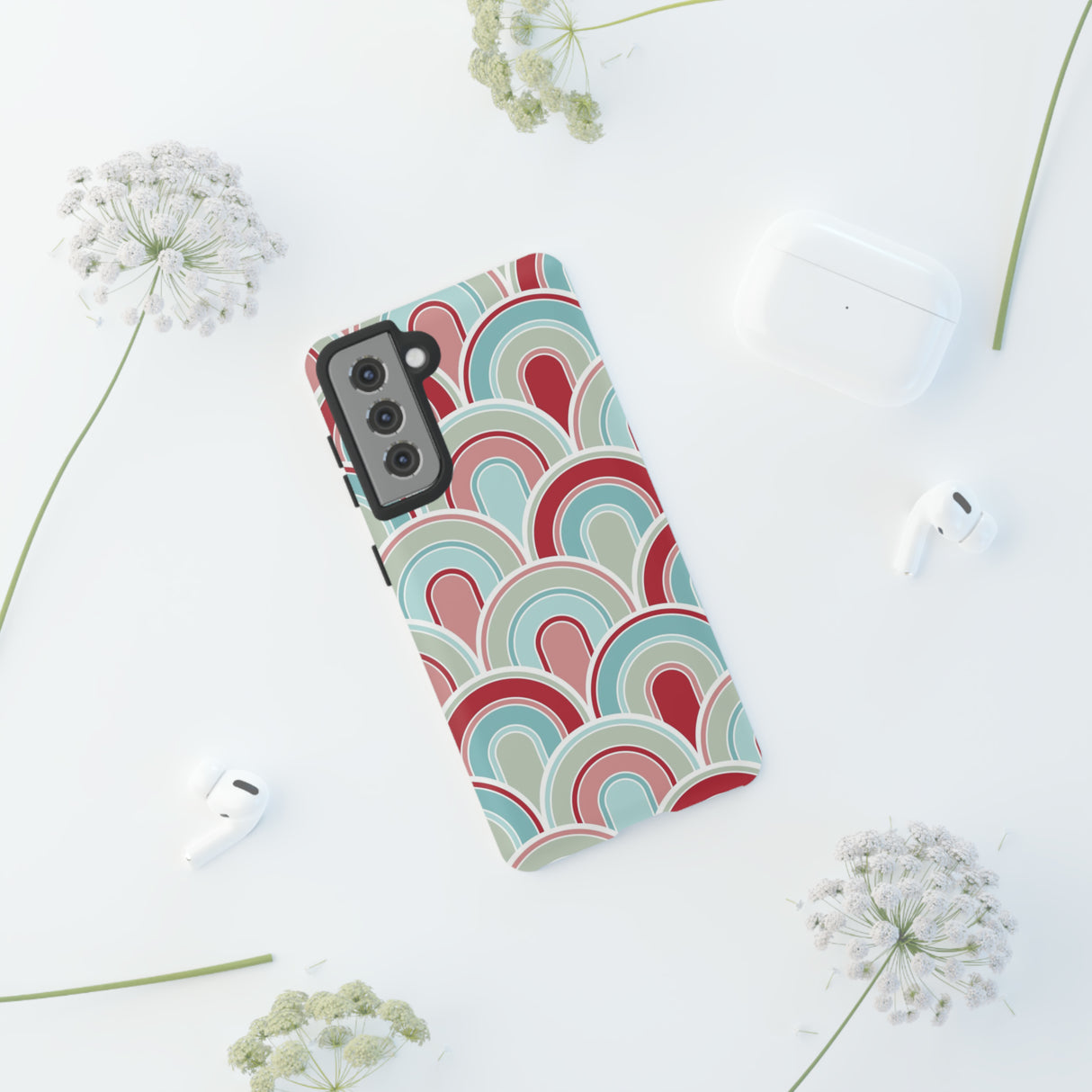 Light Blue Retro - Protective Phone Case