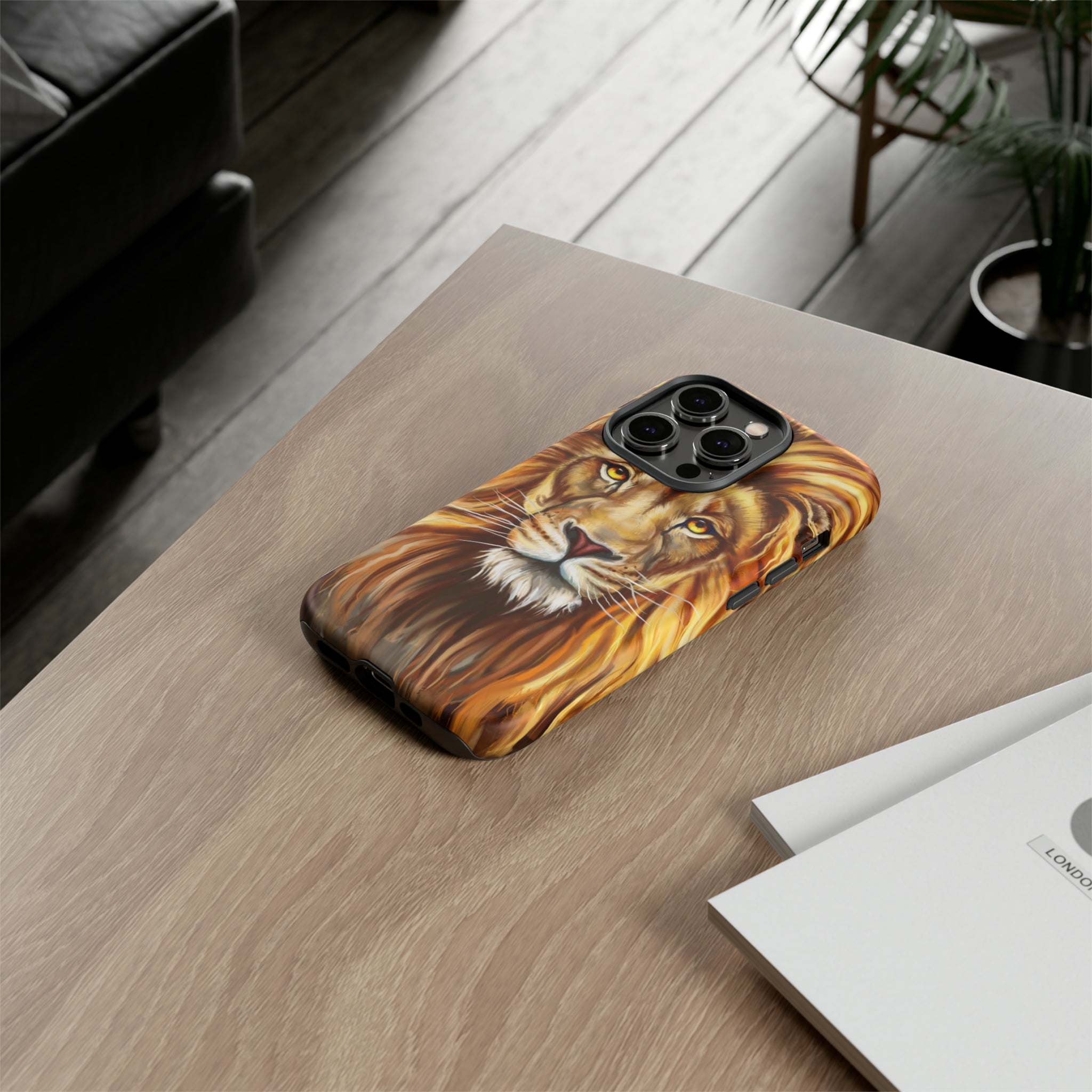 Lion head Digital Painting - Protective Phone Case