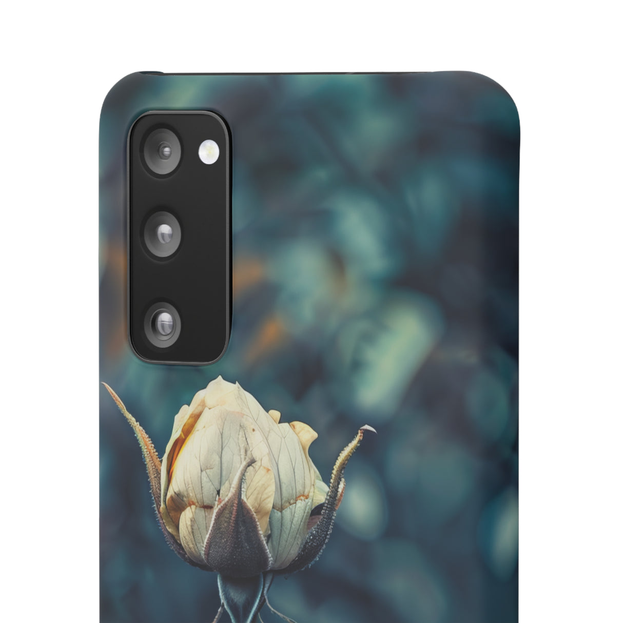 Teal Rosebud Serenade | Slim Phone Case for Samsung