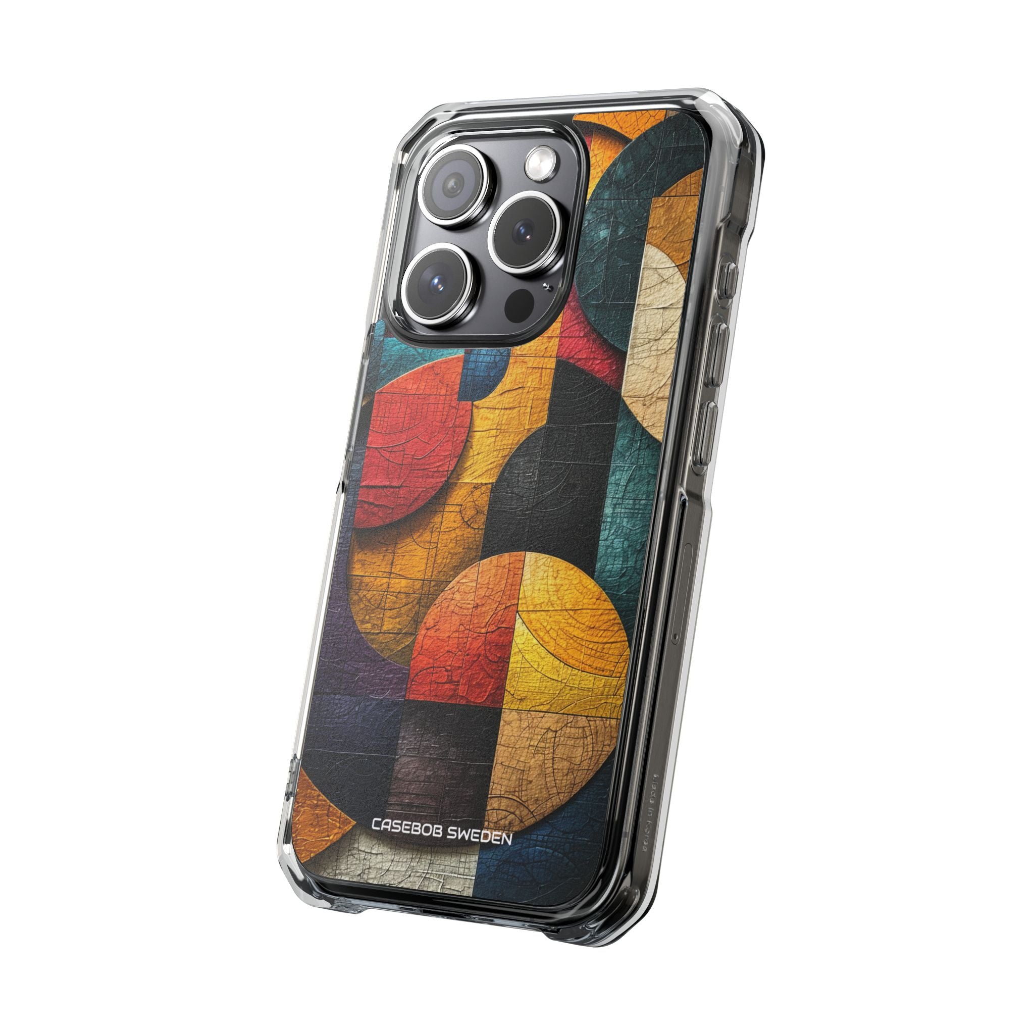 Vibrant Geometric Art - Clear Impact iPhone 15 Phone Case