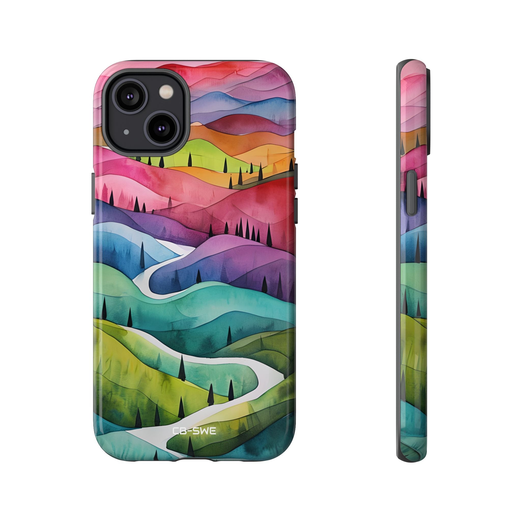 Whimsical Colorful Valleys - iPhone Case