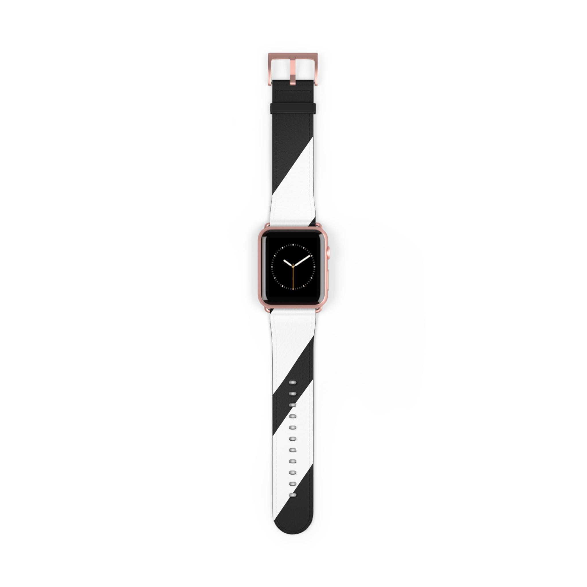 Diagonal Stripes BlackWhite - Watch Band