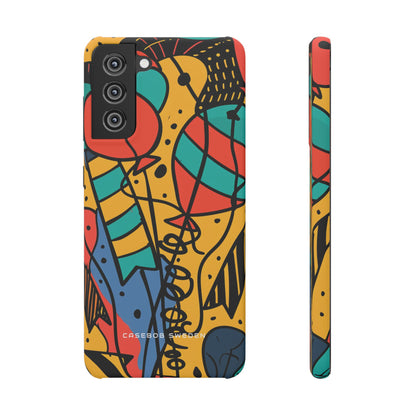 Playful Lines in Motion Samsung S21 - Slim Phone Case