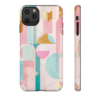 Deco Pink Geometric Fusion - Protective Phone Case