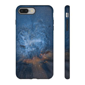 Blue Stardust Ink Art iPhone Case (Protective) iPhone 8 Plus Matte Phone Case