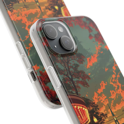 Mid-Century Nostalgia Streetscape iPhone 15 - Flexi Phone Case