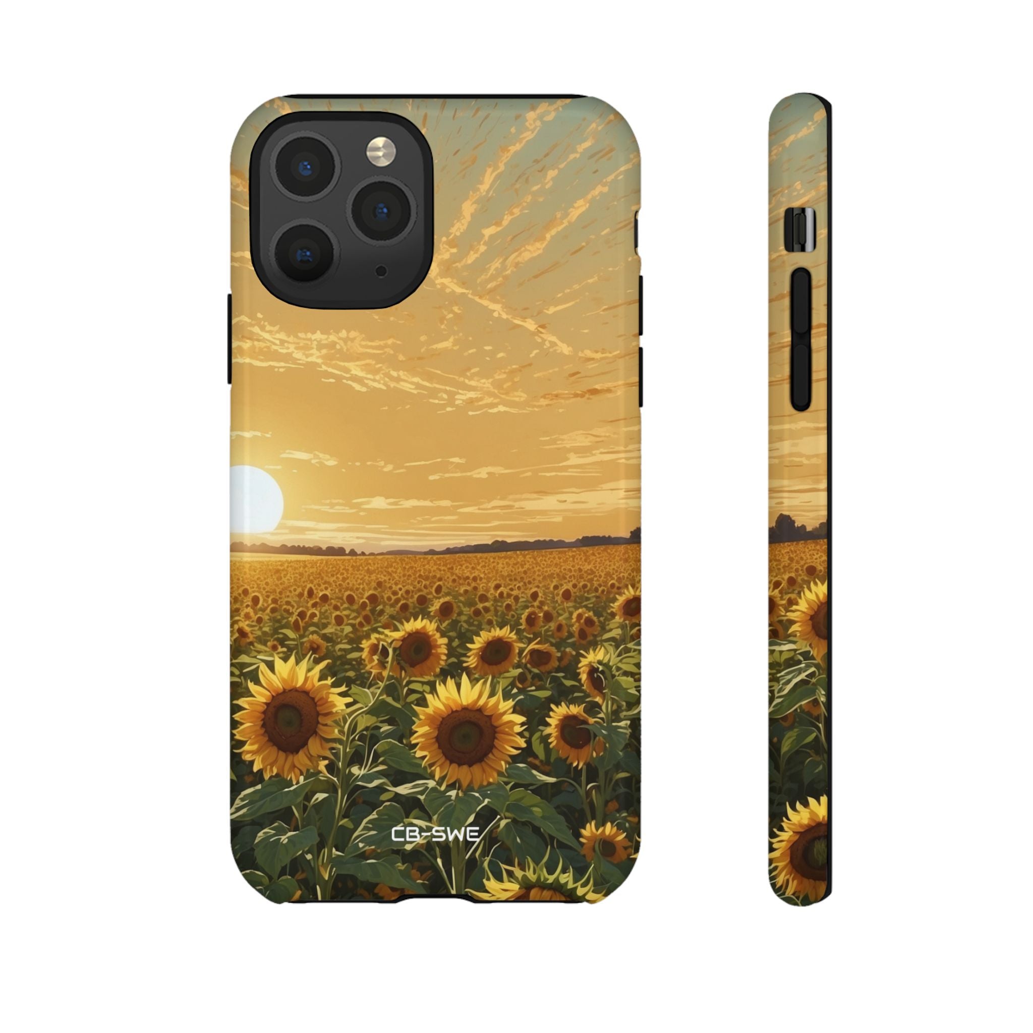 Sunflowers Embrace Sunset - iPhone Case