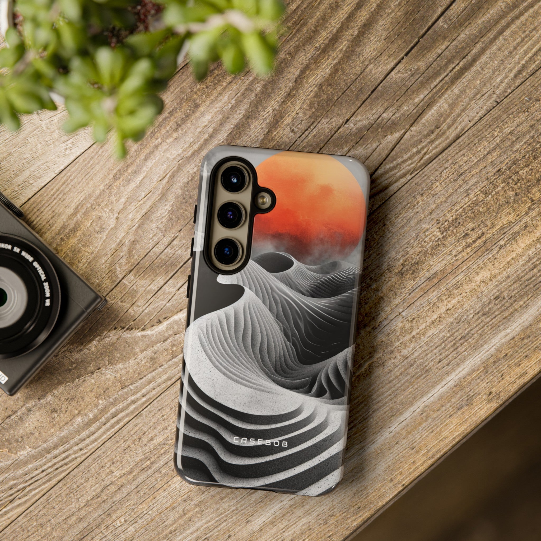 Orange Moon Illusion - Protective Phone Case