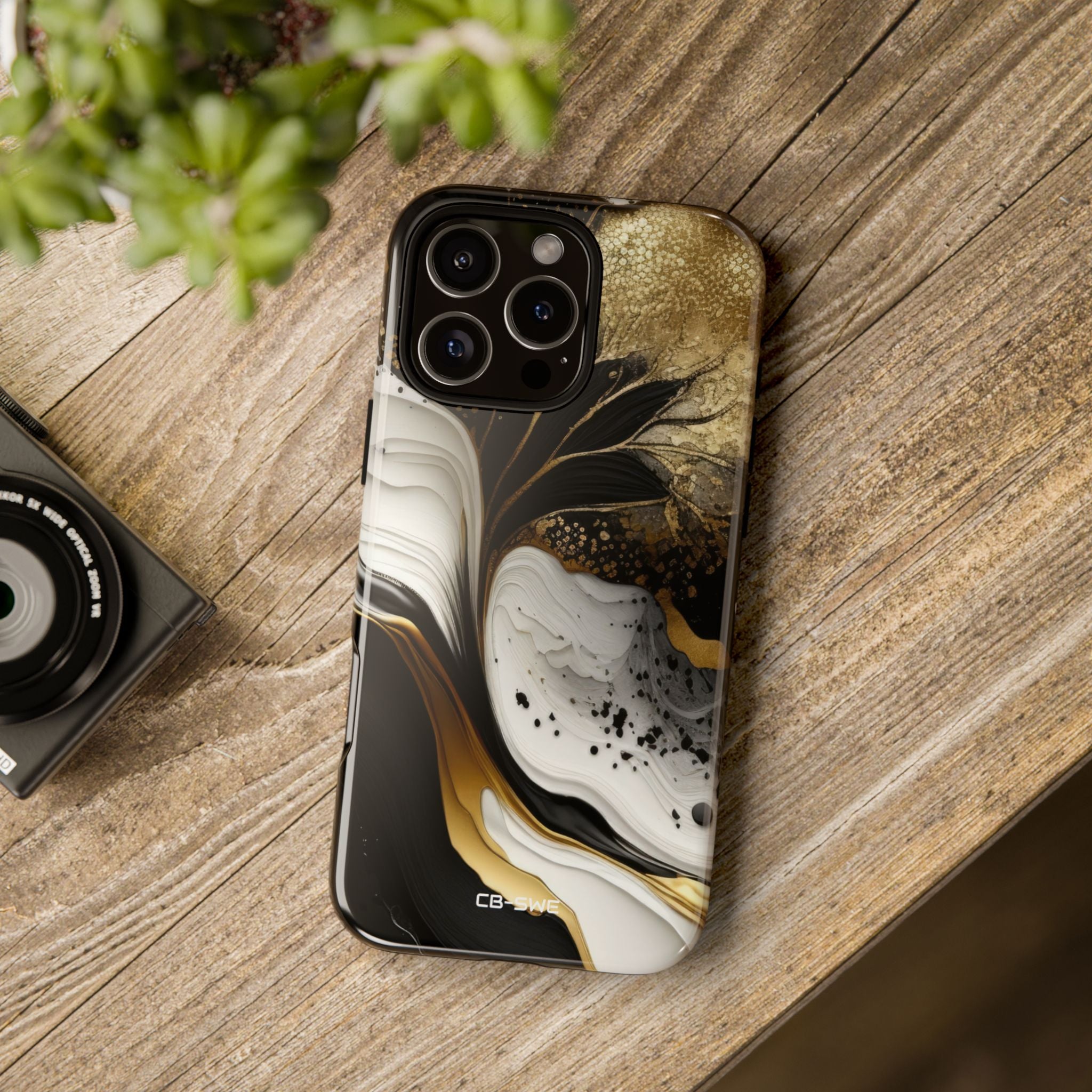 Gold Swirl Elegance - iPhone Case